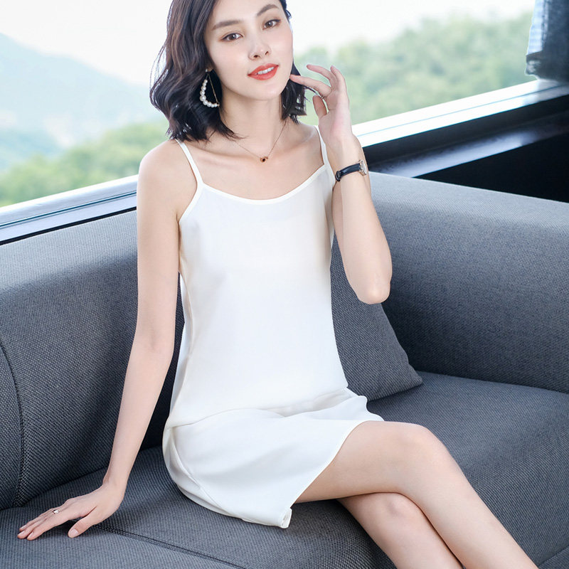 雪纺吊带裙女夏中长款内搭打底裙防走光防透内衬裙连衣裙裙子内衬