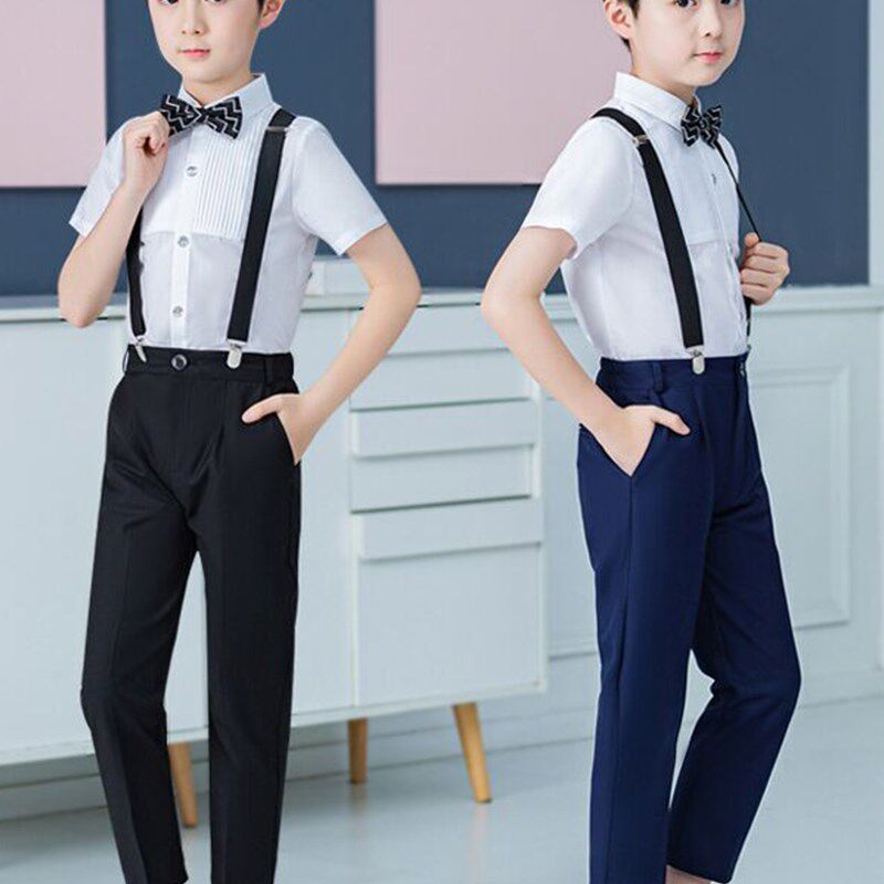 男童礼服套装男孩主持人表演钢琴演出西服英伦夏季儿童花童小西装