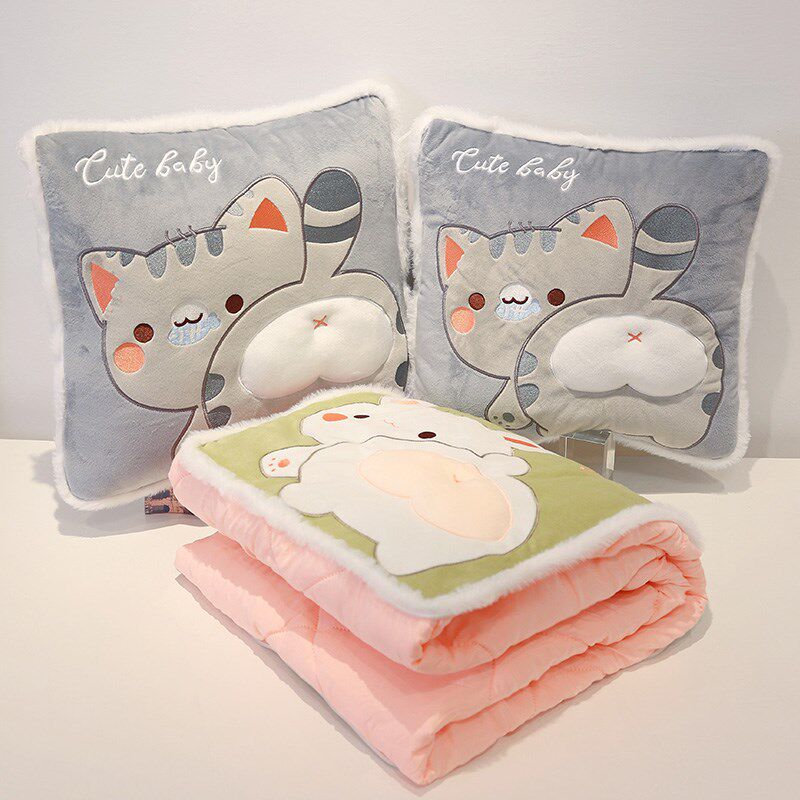 抱枕被子两用夏季办公室女生睡觉折叠午睡毯子二合一车载枕头靠枕,居家布艺,抱枕被,淘宝优惠券,粉丝福利购,淘宝优惠卷