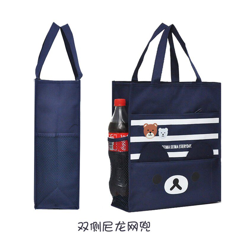 新款中小学生补习补课包手提美术袋拉链书袋防水帆布A4文件袋包邮