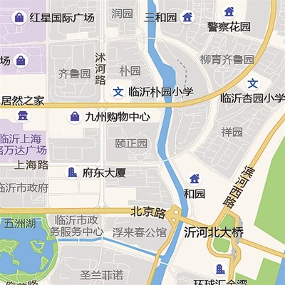 2022新款临沂市城区地图办公室挂图高清防水墙壁装饰实物推荐定制