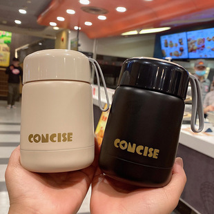 矮胖型小巧不锈钢水瓶可爱大肚杯女便携小广口宽口大口径保温杯子