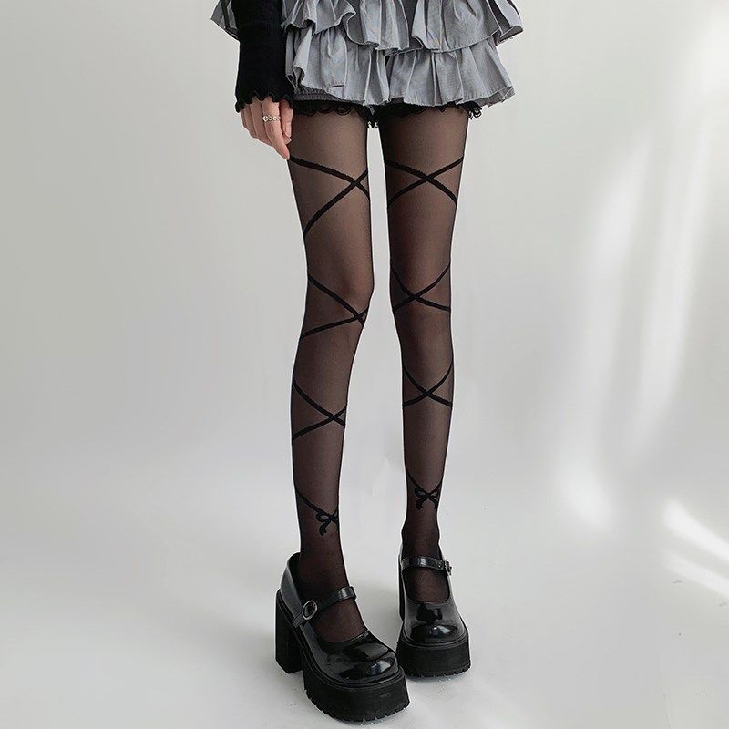 夜间教习室丝袜黑色性感蝴蝶结交叉黑丝女防勾丝不掉档jk连裤袜子,女士内衣/男士内衣/家居服,连裤袜/打底袜,淘宝优惠券,粉丝福利购,淘宝优惠卷