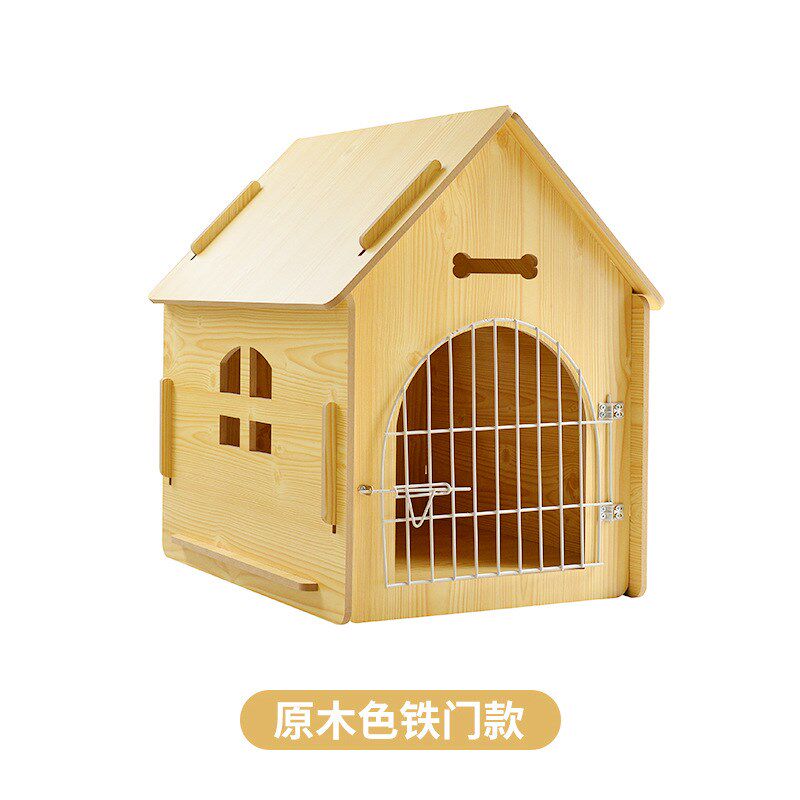 木质狗房子猫屋狗屋宠物带窗户外宠物小木屋泰迪猫咪别墅屋子通用