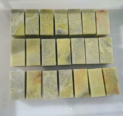 2.5*2.5*5一组21方青田石封门青冻地老性石料金石篆刻印章练习章