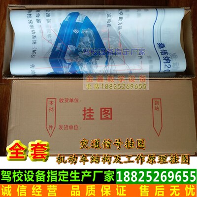 全套 驾校验收设备 汽车 机动车结构及工作原理挂图 交通信号挂图