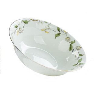 唐山骨瓷汤碗9英寸中式大汤碗老式大碗陶瓷9斗笠碗斗碗汤盆大海碗