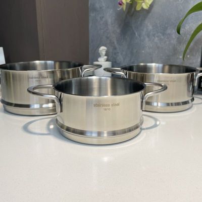 奶锅出双耳蒸笼啦 304不锈钢双耳蒸笼蒸屉蒸格沥水篮16/18/20cm