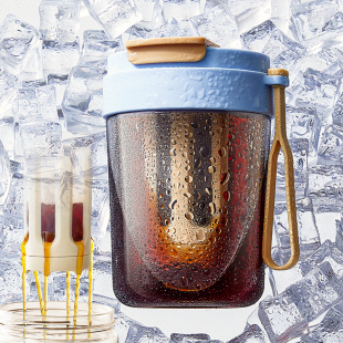 咖啡冷萃杯夏季外带水瓶子便携随行咖啡杯防漏萃取杯冷泡茶冷萃壶