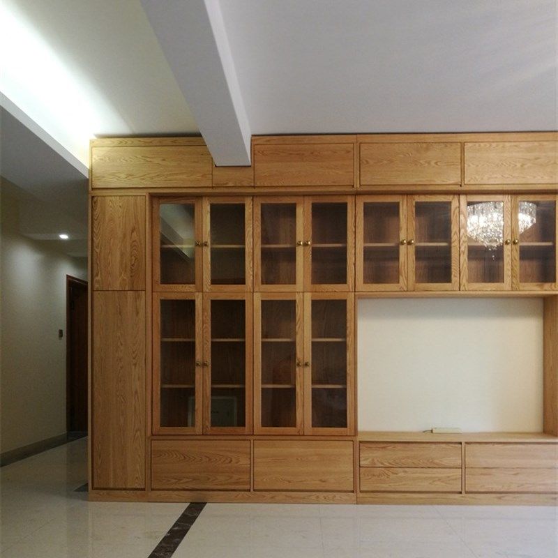 取木 实木书架书柜 满墙书柜 客厅电视背景墙柜定制 锯材大板直拼,住宅家具,书架,淘宝优惠券,粉丝福利购,淘宝优惠卷