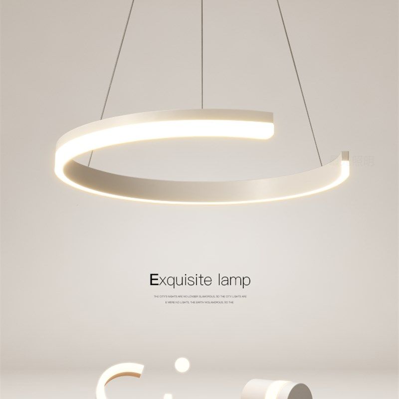创意Led吊灯简单现代餐厅灯圆形客厅灯卧室书房2025新灯,家装灯饰光源,餐厅吊灯,淘宝优惠券,粉丝福利购,淘宝优惠卷