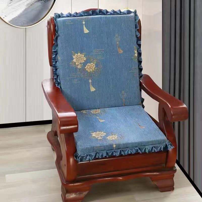 冬季加厚老式红实木沙发雪尼尔坐垫可拆洗防滑单人三人椅垫子通用