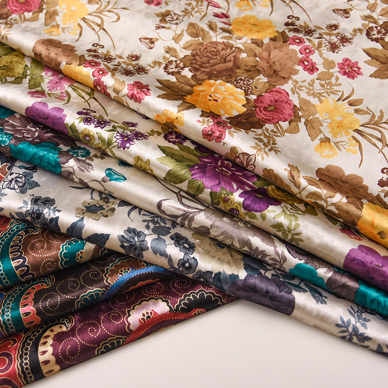 沙发布料面料加厚欧式金丝绒布小碎花冰花绒高档坐垫抱枕套桌布