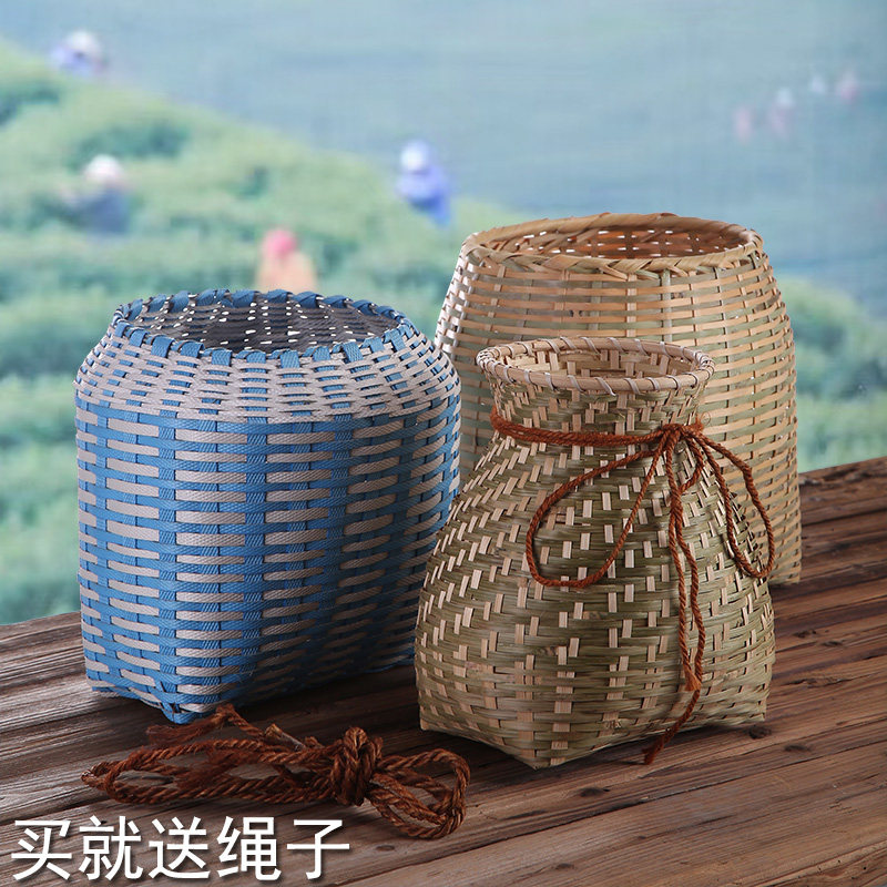 手工竹编竹篓竹背篓采茶篓竹编茶叶篓塑料筐竹筐采茶筐采茶竹篮子,特色手工艺,竹编/竹雕,淘宝优惠券,粉丝福利购,淘宝优惠卷