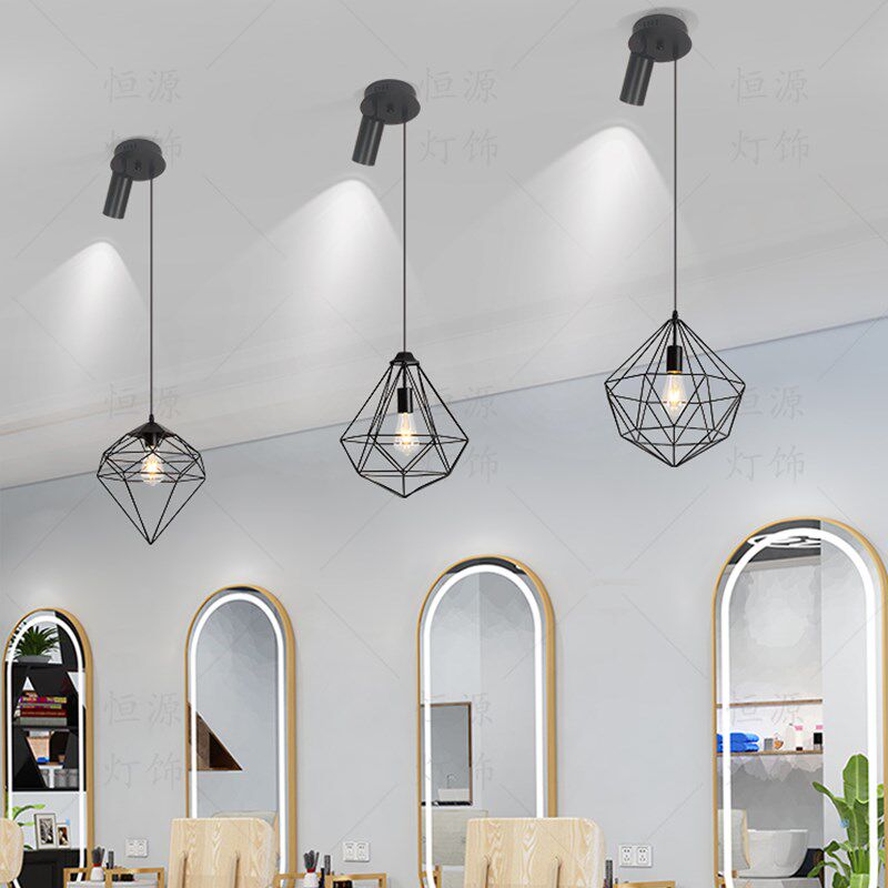 铁艺发廊美发店专用灯店铺创意理发店火锅店吊灯咖啡休闲吧商用灯,家装灯饰光源,酒店/宴会厅/餐饮吊灯,淘宝优惠券,粉丝福利购,淘宝优惠卷