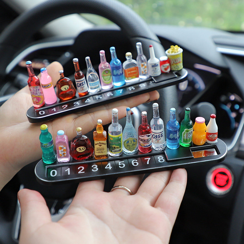 汽车临时停车号码牌创意小酒瓶车载挪车电话移车卡内装饰用品大全,汽车用品/电子/清洗/改装,停车号码牌,淘宝优惠券,粉丝福利购,淘宝优惠卷