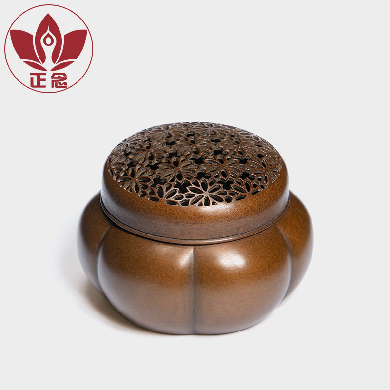 庆松堂苏工铜炉名家胡庆松制瓜式手炉复古紫铜炉摆件香道熏香,家居饰品,香篆,淘宝优惠券,粉丝福利购,淘宝优惠卷