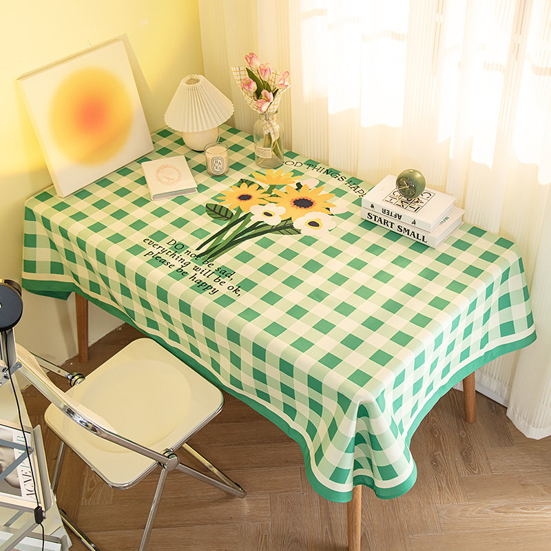 桌布防水防油免洗餐桌台布棉麻格子学习桌盖布电视柜茶几布盖巾,居家布艺,桌布,淘宝优惠券,粉丝福利购,淘宝优惠卷