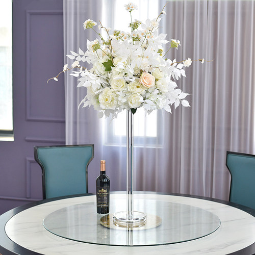 餐桌花花艺摆件摆花婚礼酒店餐厅ktv布置装饰桌花假花仿真花摆设