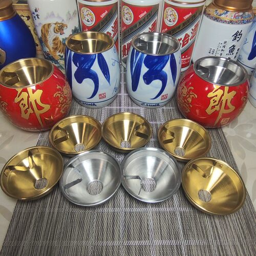 防风烟灰缸配件盖子酒瓶切割改烟灰缸盖子配件漏斗