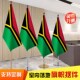 瓦努阿图国旗 室内钛金色银色伸缩旗杆 办公会议室落地旗帜摆件