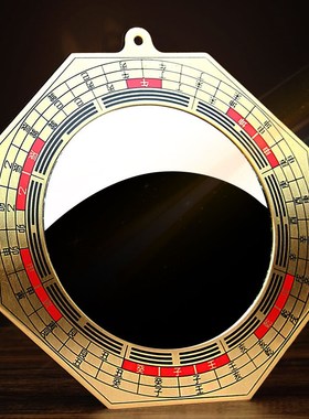 黄铜家用门口凸镜生肖罗经镜子凸面镜大门阳台室外挂件