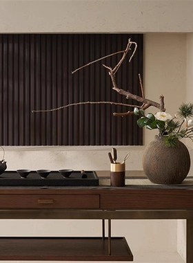 邸高DECO室内阳台茶空间茶室软装饰宋代美学家具摆件茶桌造景布置