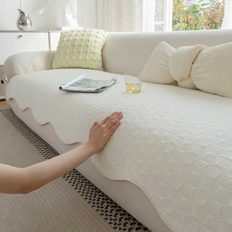 夏季凉感沙发垫冰丝2025新款固定防滑一片式异形直排坐垫盖布夏天