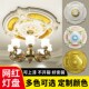 法式 吊灯吊顶底座圆盘雕花灯座 pu灯盘线条仿石膏颜色定制客厅欧式
