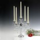 饰 浪漫烛光晚餐摆件婚庆道具样板房装 欧式 五头水晶烛台餐桌家居
