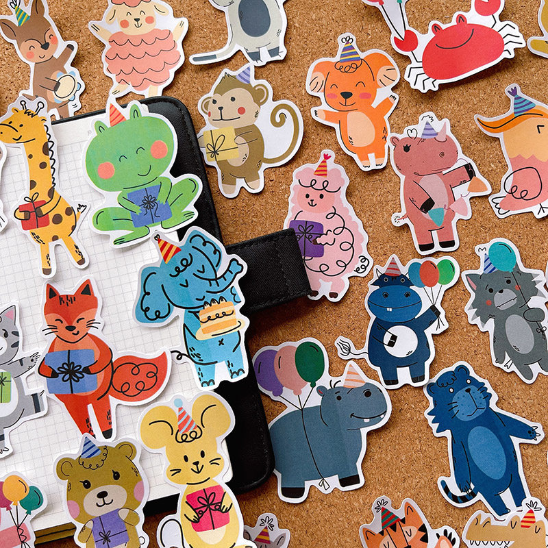 可爱动物贴纸儿童节日生日礼物礼盒装饰宝宝识字成长相簿装饰贴画,文具电教/文化用品/商务用品,贴纸/立体贴纸,淘宝优惠券,粉丝福利购,淘宝优惠卷