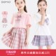 儿童夏季 新款 学院风洋气夏装 女童JK套装 大童短袖 T恤两件套裙子薄