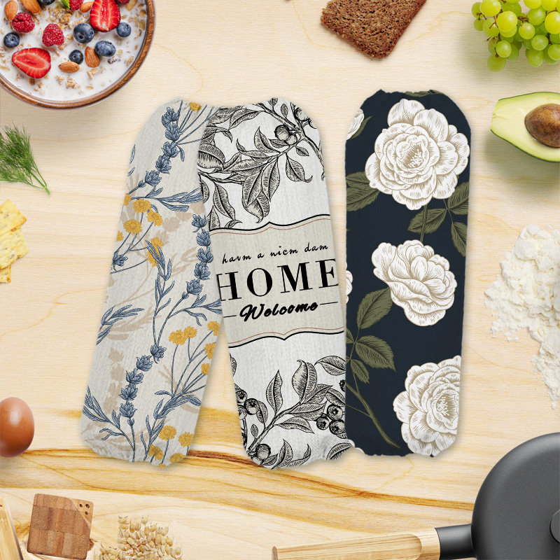 美式手绘花鸟碎花乡村田园袖套女长款工作套袖防脏耐脏防水成人,家庭/个人清洁工具,袖套,淘宝优惠券,粉丝福利购,淘宝优惠卷