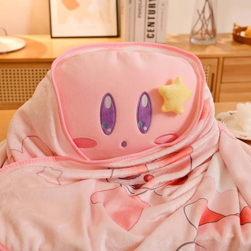 星之卡比抱枕被子两用抱枕被车用汽车毯子二合一车载枕头折叠可爱,居家布艺,抱枕被,淘宝优惠券,粉丝福利购,淘宝优惠卷