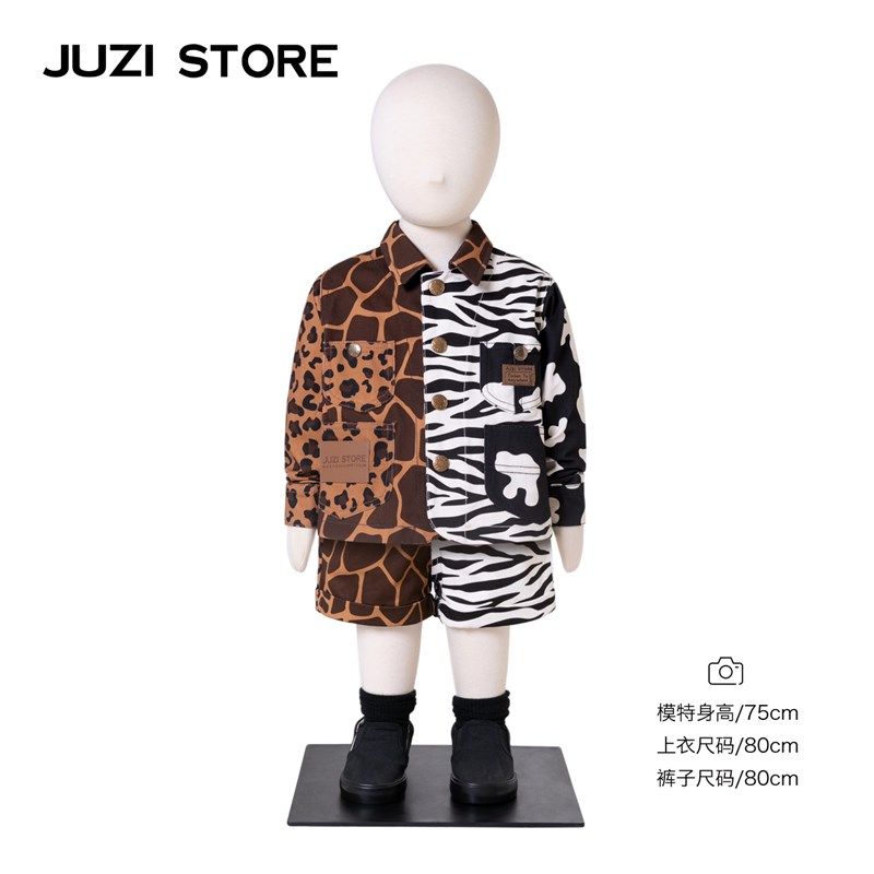 JUZI STORE童装帆布动物图案下装纯棉短裤中性男女童1220201,童装/婴儿装/亲子装,裤子,淘宝优惠券,粉丝福利购,淘宝优惠卷