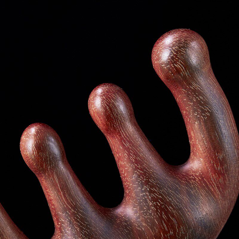 天然避邪桃木宽齿梳子头皮胸部按摩乳腺经络穴位实整木防静电脱发