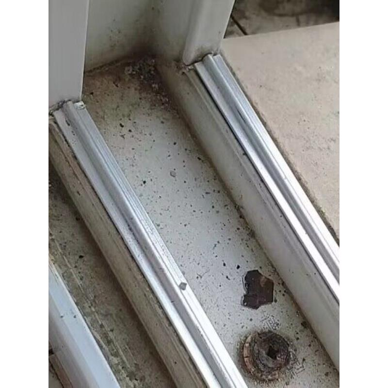 塑钢门窗滑轮轨道修复槽推拉门玻璃窗户配件导轨铝合金凸轨下滑轨