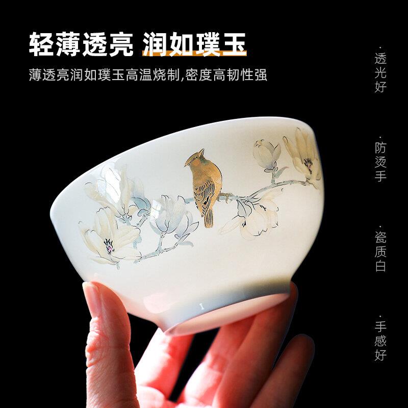 10只景德镇陶瓷碗套装家用大汤碗中式吃面碗高颜值米饭碗骨瓷碗盘
