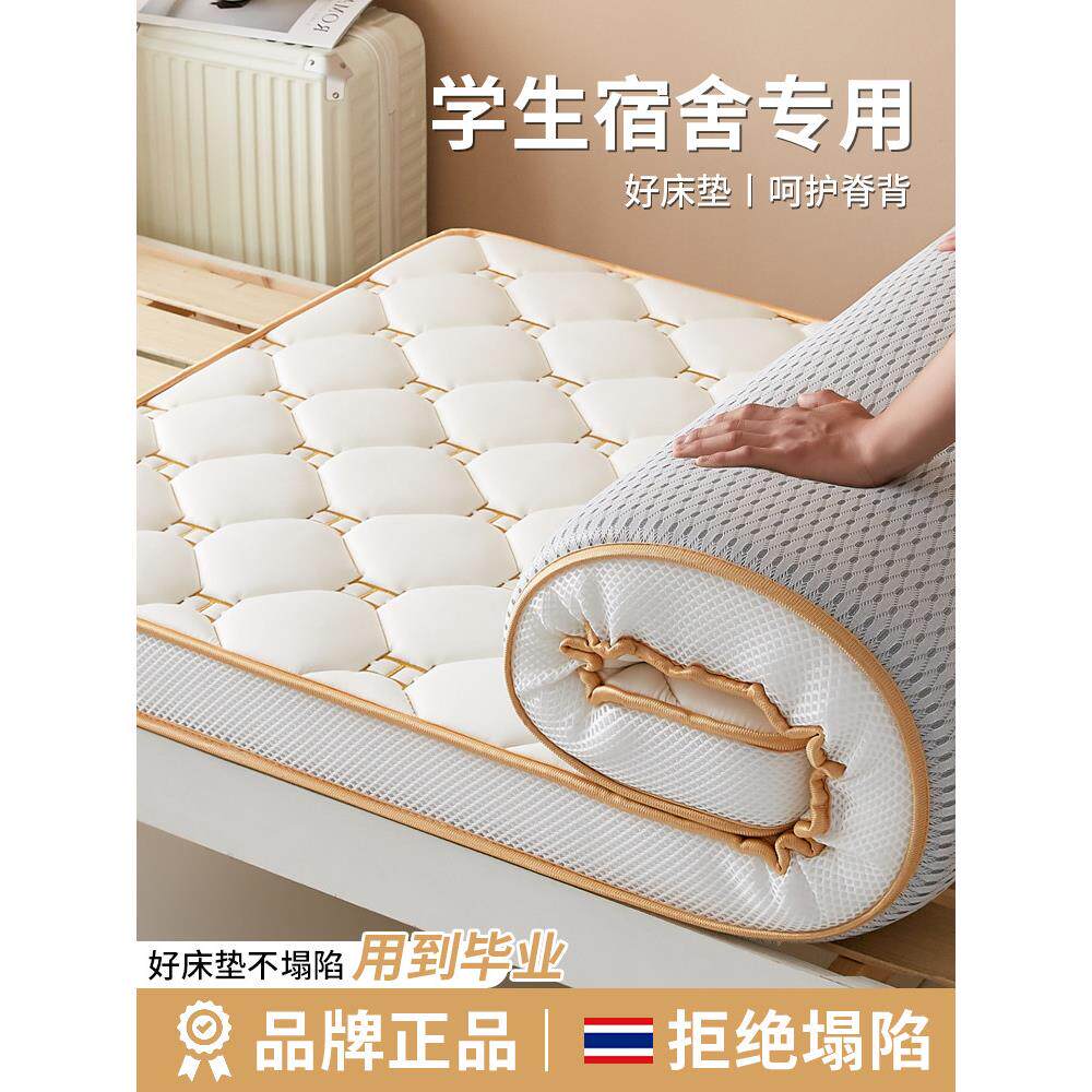 黄麻护脊腰乳胶床垫家用单人垫子榻榻米租房专用可折叠床垫子软垫