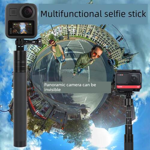 适用于Gopromax/11/10/9隐形杆Insta360手持自拍杆三脚架滑雪支架