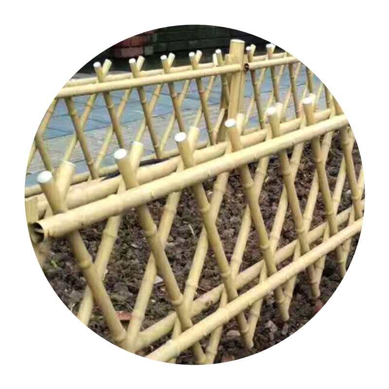 不锈钢仿竹护栏小区园林绿化篱笆仿木仿树藤栏杆河道水泥仿木栅栏