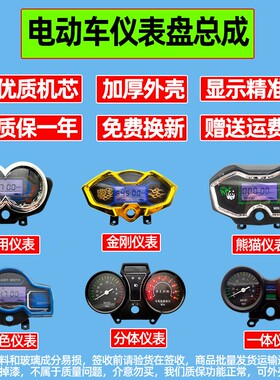 电动三轮车仪表盘48v60v72V通用电动车液晶仪表总成 电量表速度表