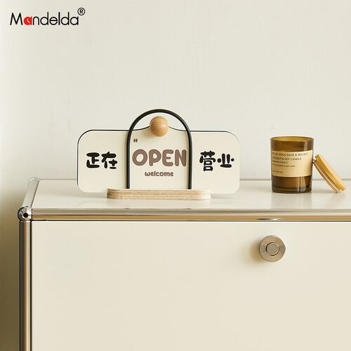 Mandelda家居客厅高级感创意摆件玄关电视柜钟表摆放式桌面装饰品