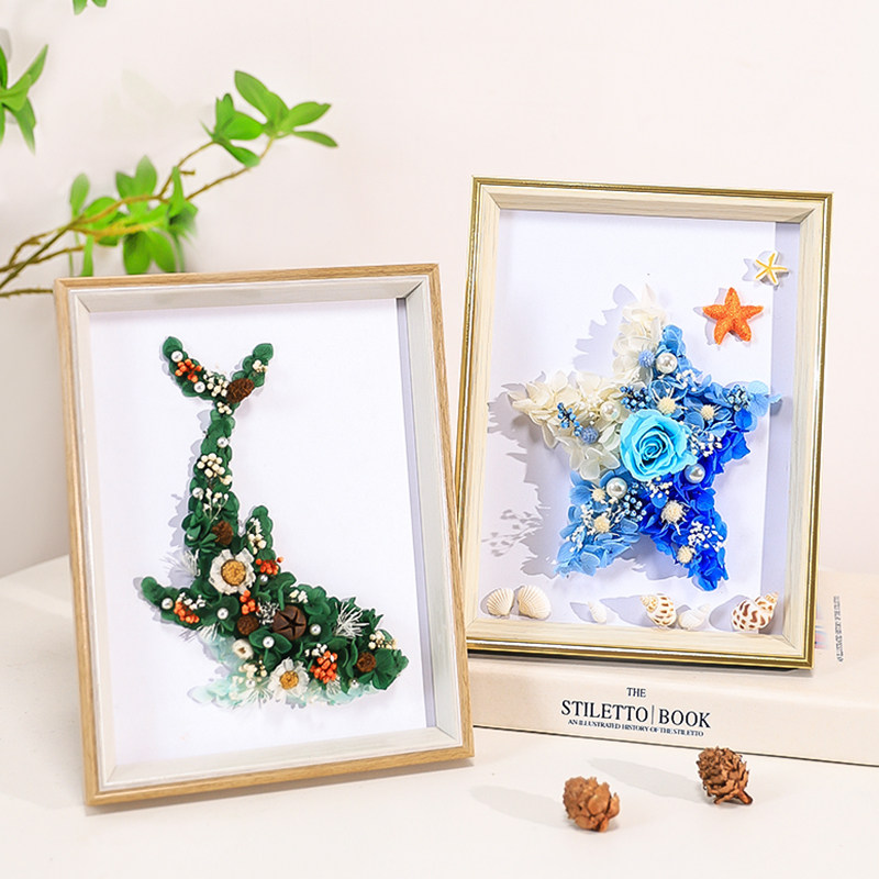 干花相框diy材料包永生花手工活动团建毕业花束手工diy干花,家居饰品,干花/花瓣/干花包/干树枝,淘宝优惠券,粉丝福利购,淘宝优惠卷