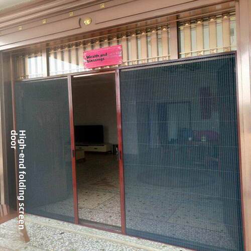 客厅隐形门帘落地窗沙窗网门帘折叠防苍蝇防蚊门阳台纱网移门纱门