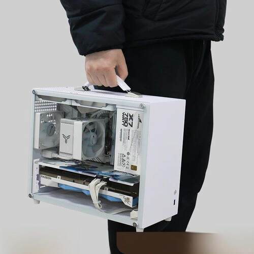 京特尔A600 ITX/matx机箱ATX电源侧透便携手提迷你电脑主机机箱