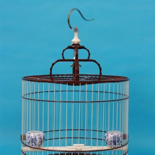 聚兴鸟笼新款圆笼靛颏笼塑钢鸟笼贝子笼绣眼笼玉鸟笼塑钢笼塑料笼