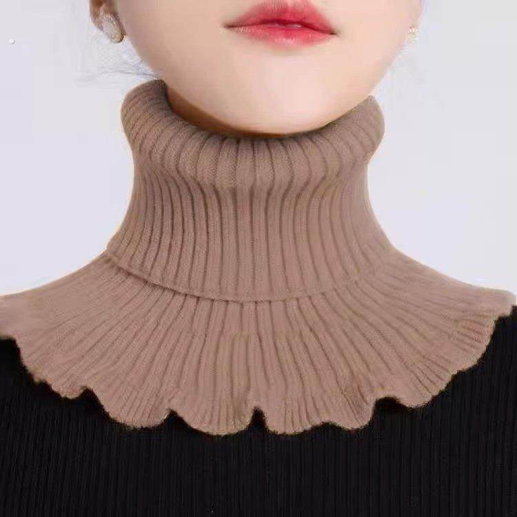 围脖女秋冬季韩版百搭条纹套头加厚保暖护颈椎针织假领子毛线围脖,服饰配件/皮带/帽子/围巾,假领,淘宝优惠券,粉丝福利购,淘宝优惠卷