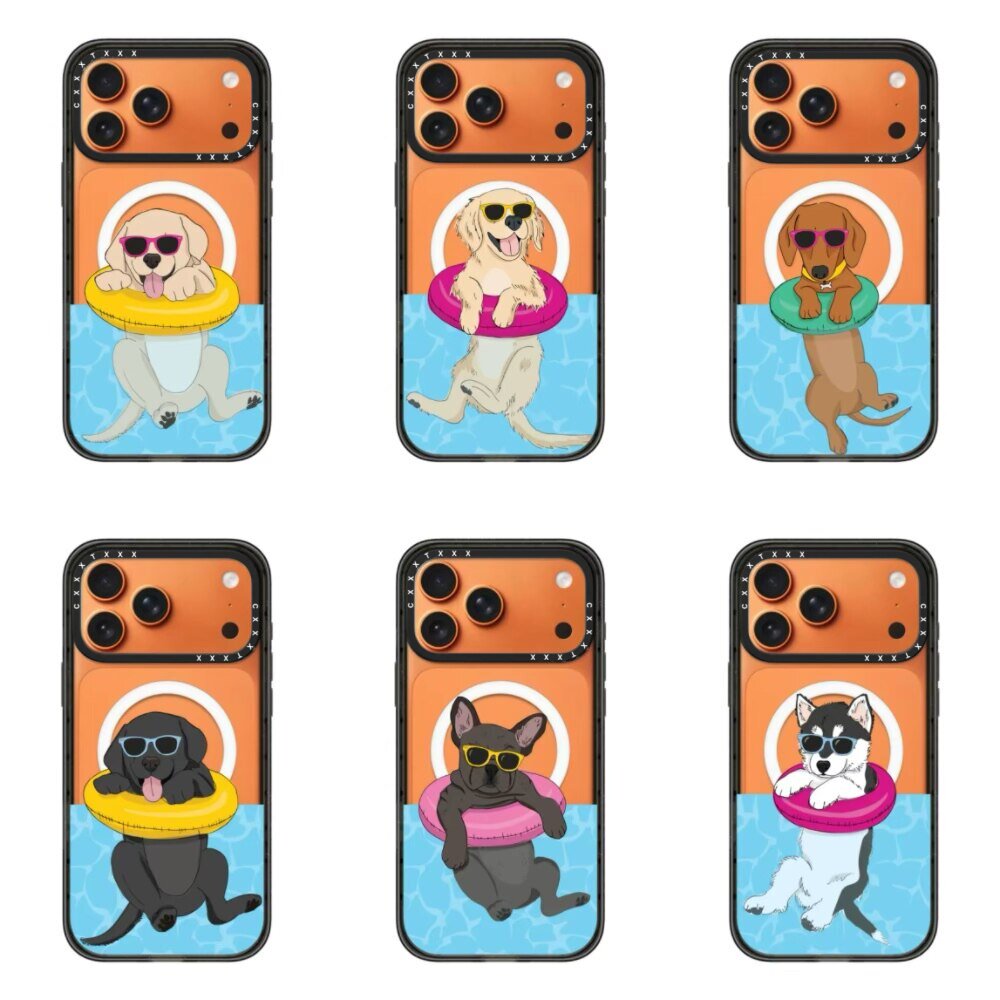 狗狗泳圈游泳手机壳iPhone18pro适用于iPhone17promax可爱卡通16plus创意个性15pro少女心潮牌14防摔保护套