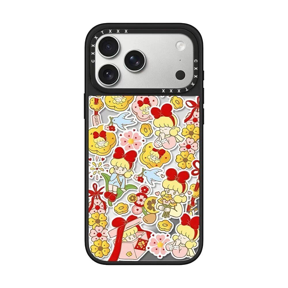 casyetifi联名捧花少女手机壳18Pro适用iPhone17Promax苹果16Pro卡通15plus治愈少女心事14磁吸MagSafe保护套